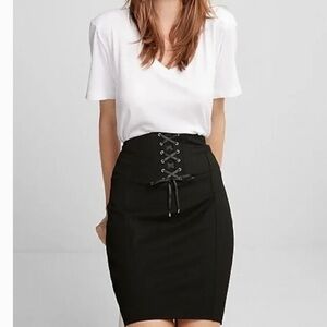 Express High Waisted Corset Pencil Skirt Size 6 New with Tag